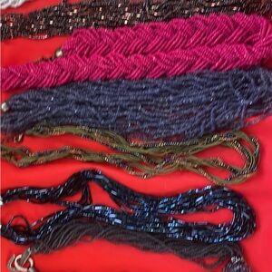 Wonderful lot of small beaded vintage necklaces (see pictures for variety) #9